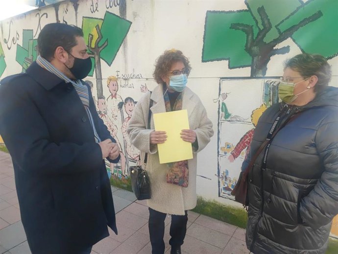 Gloria García, en el centro