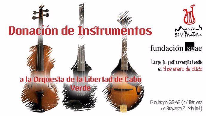 Acuerdo entre la Fundación SGAE y Músicos Sin Fronteras para recoger instrumentos musicales para la Orquesta de la Libertad de Cabo Verde