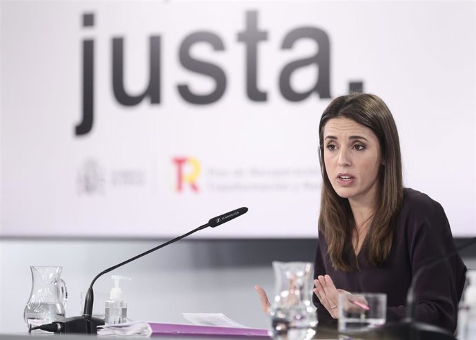 La ministra de Igualdad, Irene Montero.