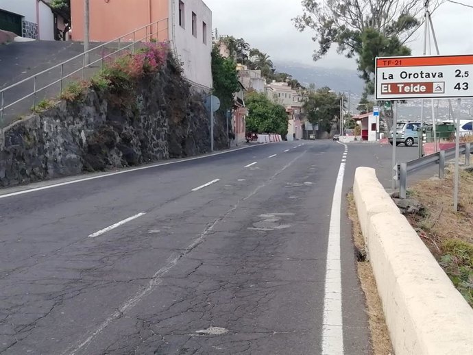Archivo - El Cabildo de Tenerife impulsa la rehabilitación de la TF-21 entre Santa Úrsula y La Orotava
