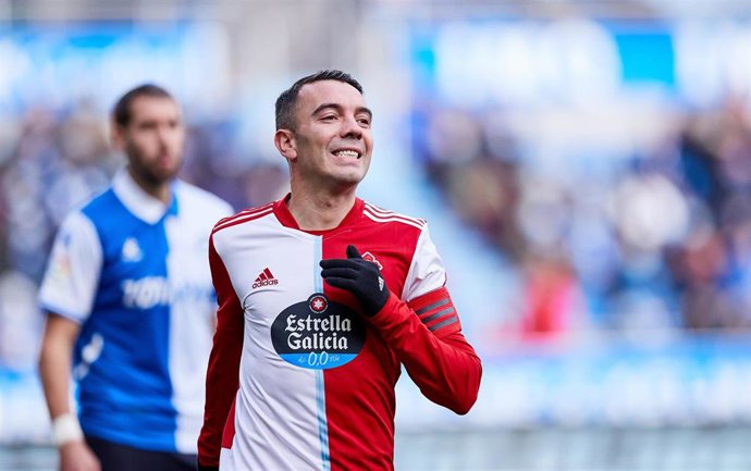 Iago Aspas durante el partido del Celta ante el Deportivo Alavés de LaLiga Santander 2021-2022