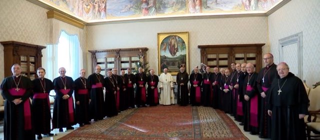 Reunión de obispos españoles con el Papa Francisco