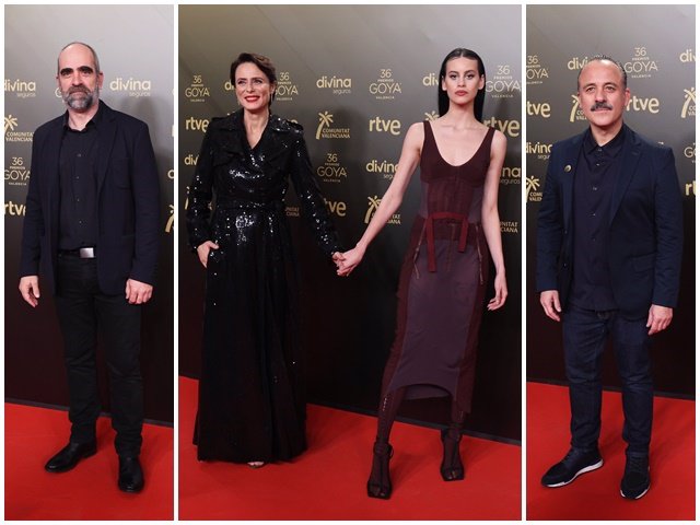 Algunos de los asistentes al encuentro de los nominados a los Premios Goya: Luis Tosar, Aitana Sánchez-Gijón, Milena Smit y Javier Gutiérrez