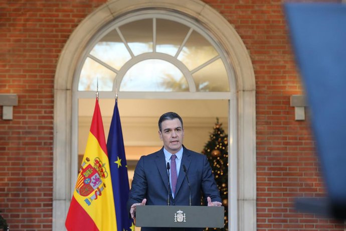 El president del Govern central, Pedro Sánchez, al palau de La Moncloa