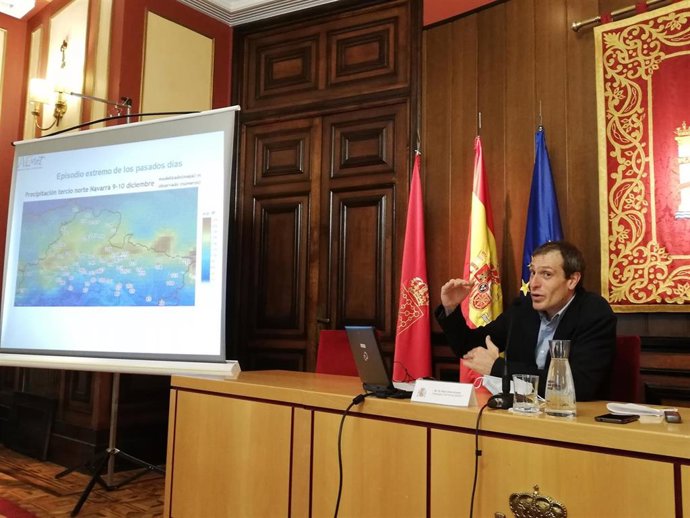 El delegado territorial de la Agencia Estatal de Meteorología en Navarra, Pedro Oria