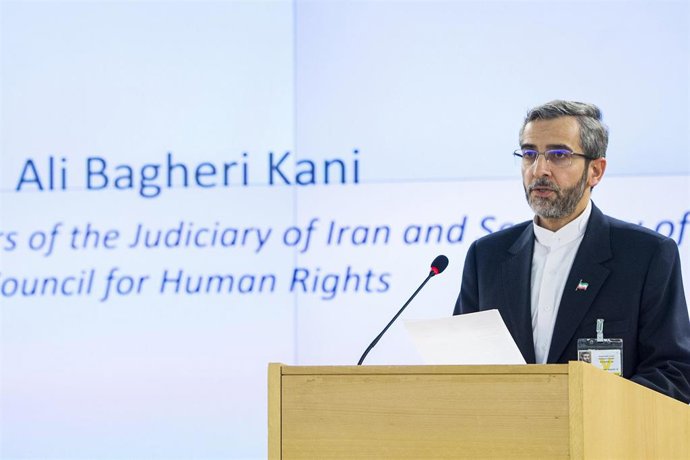 Archivo - El jefe de la delegación de Irán en las conversaciones nucleares en Viena, Alí Baqeri Kani