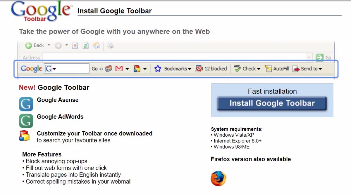 discontinuing google toolbar for firefox