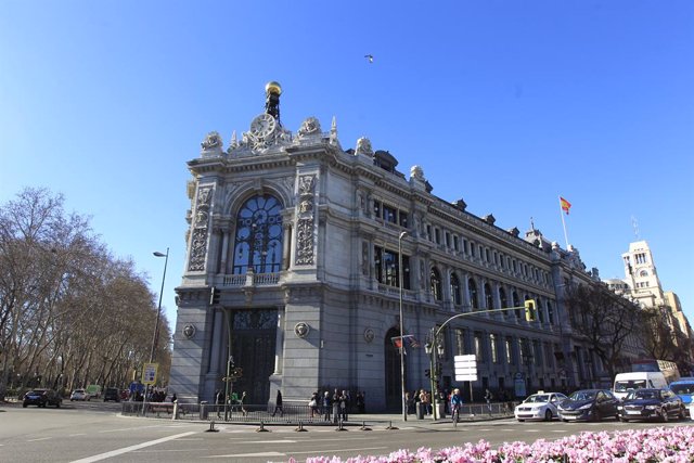Archivo - Arxiu - Façana de la seu del Banc d'Espanya a Madrid