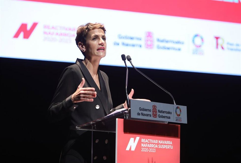 La presidenta de Navarra, María Chivite.