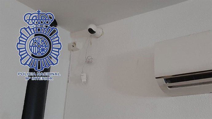 Una de las cámaras de vigilancia del piso