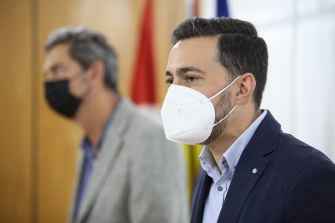 Moreno y Escarda en la rueda de prensa para analizar la estrategia de la Junta frente a la pandemia