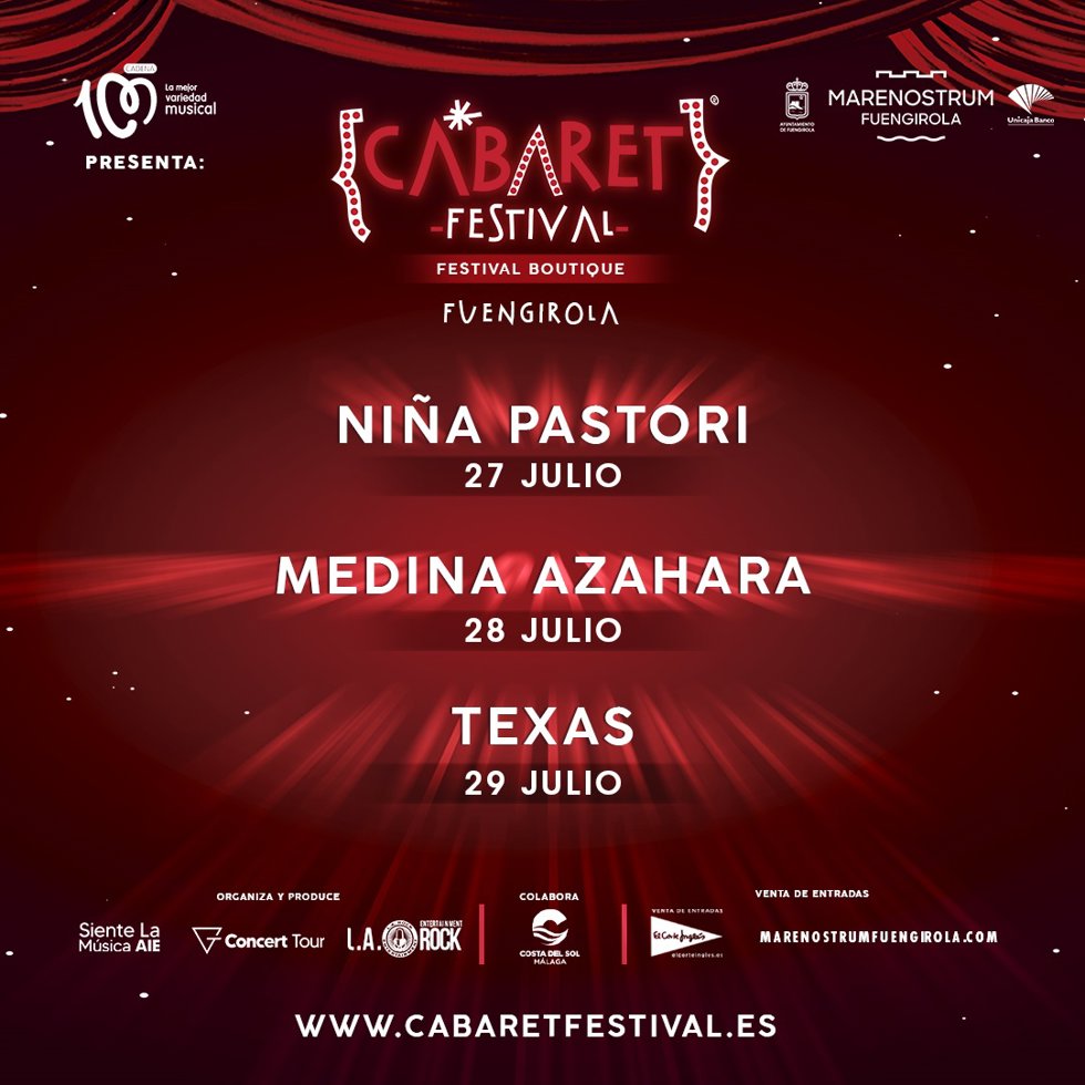 Cartel del Cabaret Festival en el marco de Marenostrum Fuengirola