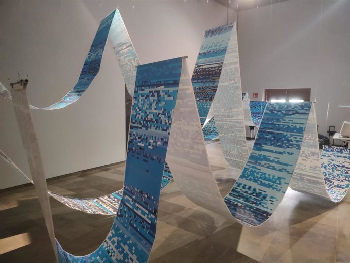 Instalación de James Durand en la muestra 'Artistas y máquinas. Diálogos en el desarrollo del arte digital' del CCCC