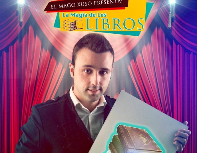 Cartel del espectáculo del mago Xuso 'La magia de los libros', una de las propuestas de 'EnREDarte' para los próximos días