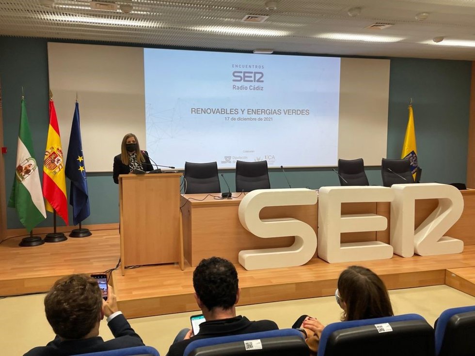 Irene García en la jornada 'Renovables y energías verdes'.