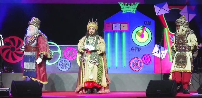 Archivo - Espectáculo "La noche mágica" que sustituye a la Cabalgata de Reyes de Bilbao