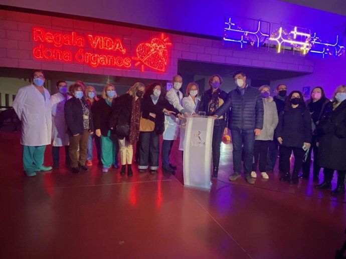 Inauguración de la iluminación navideña en el Hospital Reina Sofía de Córdoba.