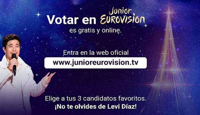 Arranca la votación online de Eurovisión Junior 2021, en la que se puede votar por España por el cantante Levi Díaz.