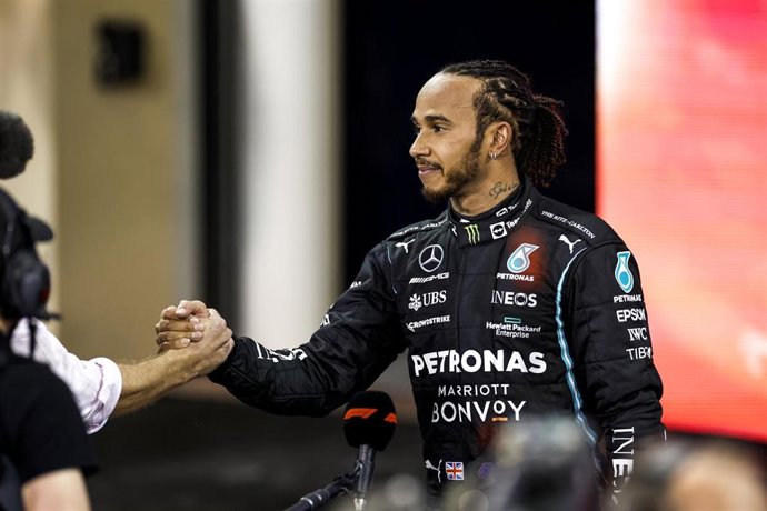 El piloto británico Lewis Hamilton en el Gran Premio de Abu Dabi