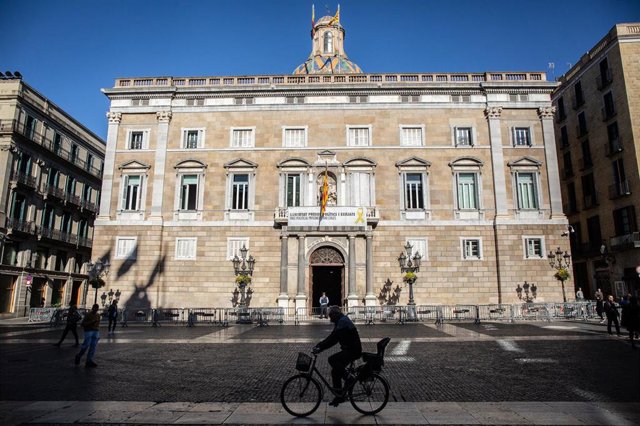 Archivo - Plano general de la fachada de la Generalitat de Catalunya.