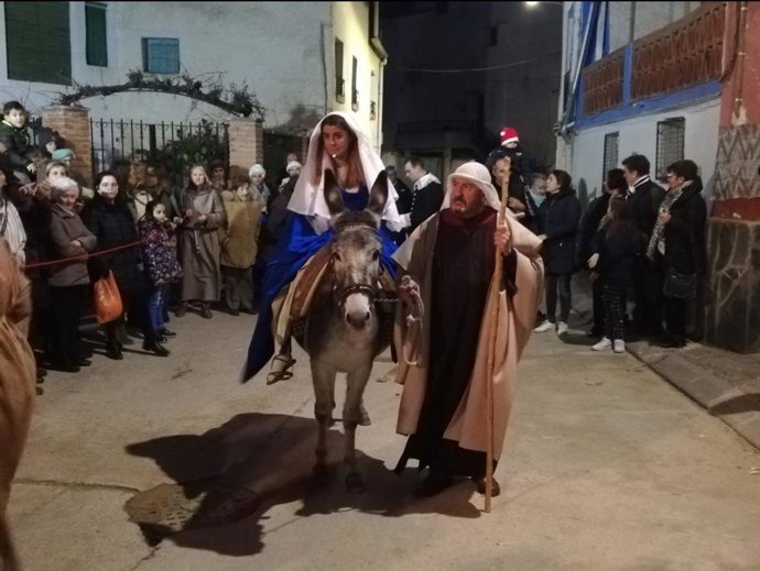 Belén viviente de Miedes de Aragón (Zaragoza).