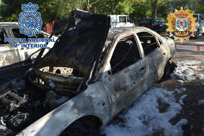 Policía Nacional detiene a un hombre acusado de incendiar 15 coches en Coslada.