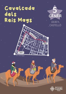 Cartel de la cabalgata de Reyes Magos de Castelló