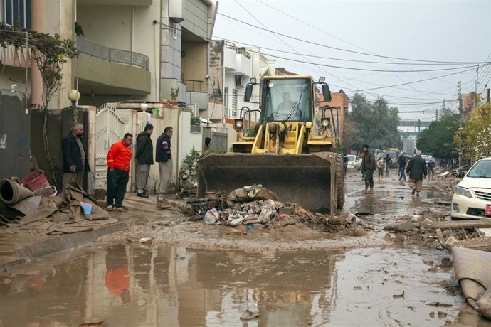 Inundaciones en Erbil, en el Kurdistán iraquí