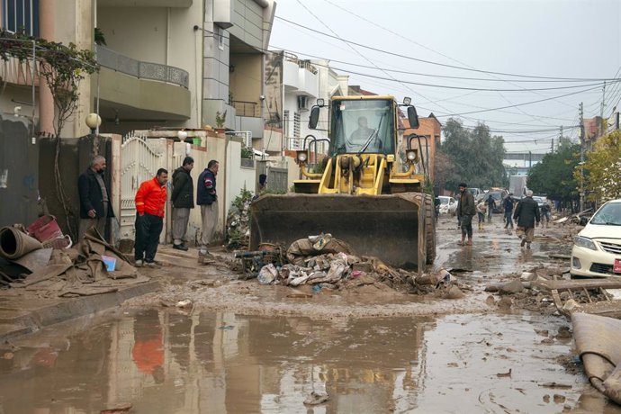 Inundaciones en Erbil, en el Kurdistán iraquí