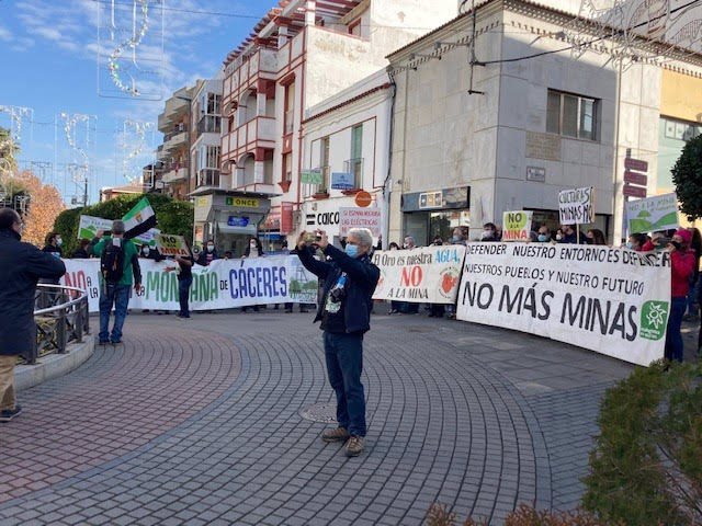 Manifestación en Mérida contra el modelo energético extremeño.
