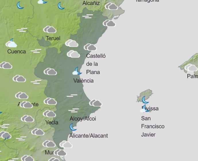 Predicción del tiempo para este domingo 19 de diciembre