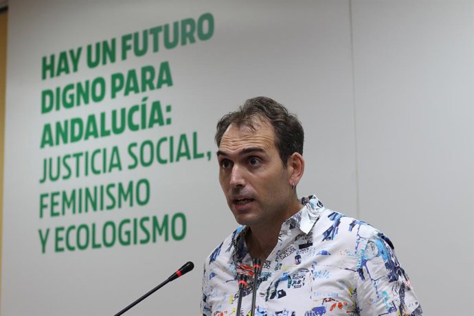 Archivo - El coordinador de IU Andalucía y portavoz de Unidas Podemos por Andalucía, Toni Valero.