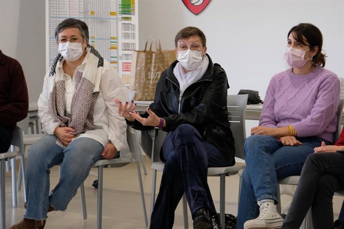 (I-D) La Consellera Insular De Vivienda, Ocupación Y Cooperación, Cristina Gómez; La Diputada En El Congreso Y Candidata A Coordinadora De Podemos Baleares, Antnia Jover, Y La Regidora De Ciutadella Carla Gener.