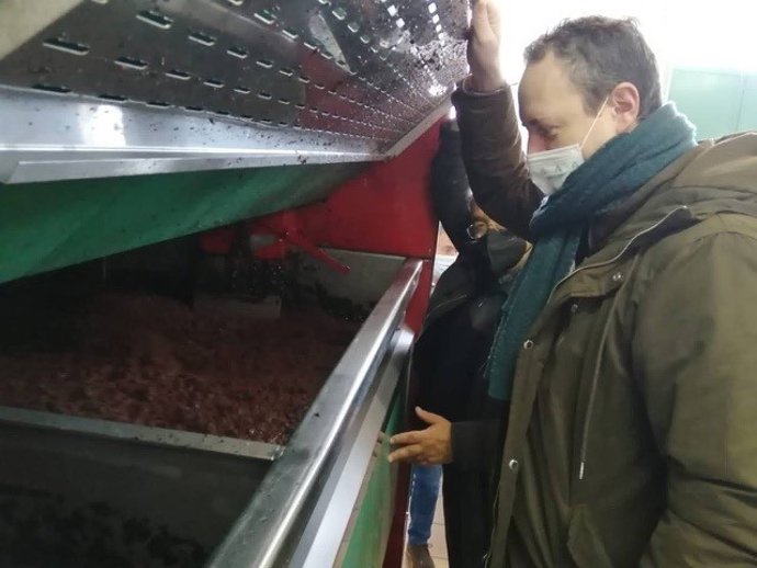 Visita del delegado territorial de Agricultura a la Cooperativa San Antonio Abad de Obejo.