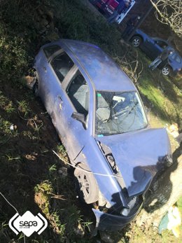 Herido un hombre al salirse de la vía en Vegadeo.