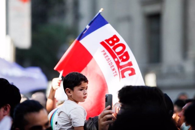 Celebraciones tras la victoria de Gabriel Boric en las elecciones presidenciales en Chile