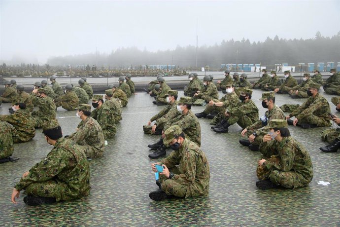 Imagen de archivo de militares del Ejército de Japón