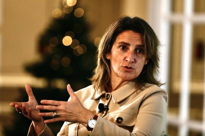 La vicepresidenta tercera y ministra para la Transición Ecológica y el Reto Demográfico, Teresa Ribera, interviene en la apertura del I foro sobre Sostenibilidad Medioambiental, en el Hotel Rosewood Villa Magna, a 16 de diciembre de 2021, en Madrid, (Es