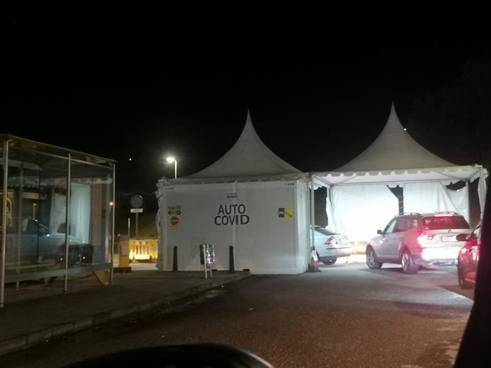 Punto de auto covid en Avilés.
