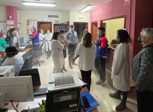 Simulacro en un centro de salud.