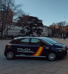 Un coche patrulla de la Policía Nacional de Valladolid.