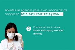 Aragón abre las citas de la vacunación frente al COVID-19 a los niños de 8 y 7 años.