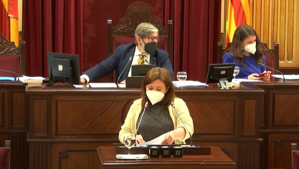 La consellera de Presidencia, Función Pública e Igualdad, Mercedes Garrido, durante su exposición.
