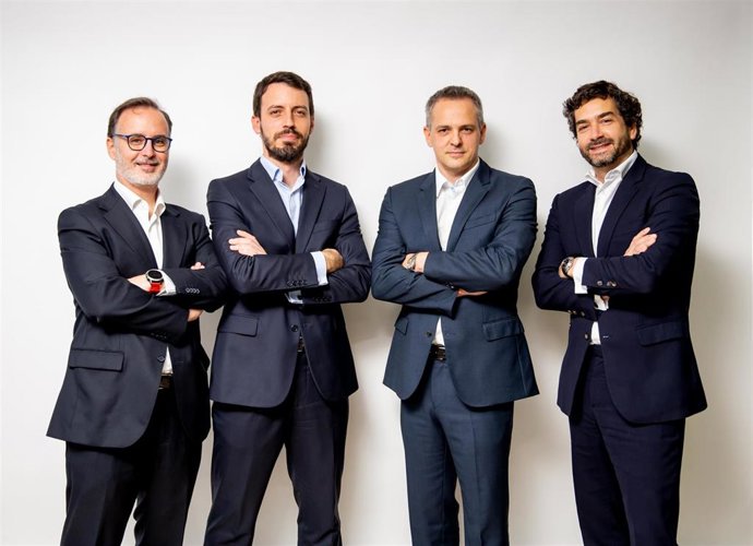 Archivo - Los cuatro socios fundadores de Kobus Partners: Pedro Diosdado, socio no ejecutivo; Pablo Guinot, socio director; Jose María Basagoiti, socio no ejecutivo, y Carlos García-Monzón, socio director.