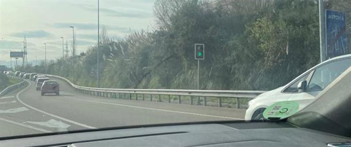 Vista desde la "Y" de la desviación hacia el HUCA