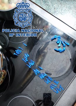 Droga intervenida por la Policía Nacional en Algeciras.