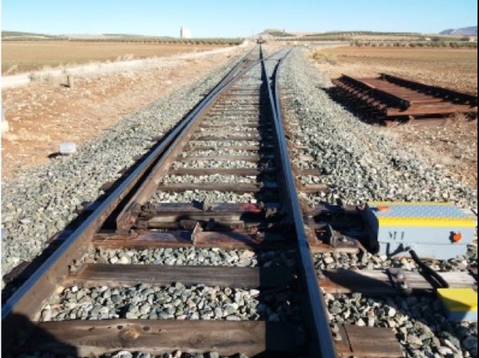 Raíles ferroviarios.