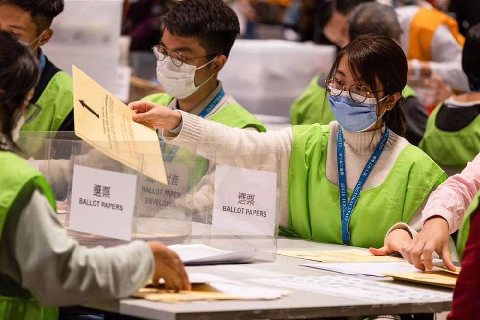 Imagen de archivo de las elecciones legislativas de Hong Kong.