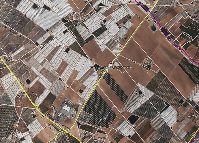 Imagen sobre el plano del lugar del accidente