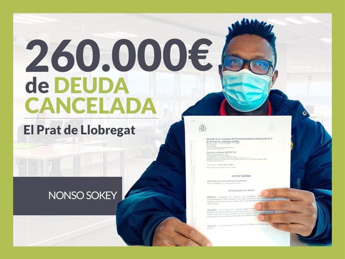  Nonso Sokey, exonerado con Repara Tu Deuda con la Ley de Segunda Oportunidad.